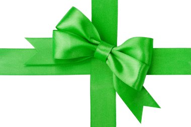 Beyaz arka plan üzerinde izole şerit ve güzel Yeşil Yayla