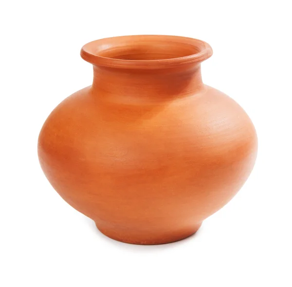 Vaso in ceramica isolato su bianco — Foto Stock