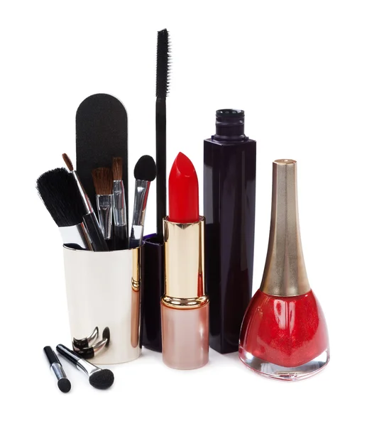 Women's cosmetics isolated on white — Stock Photo, Image