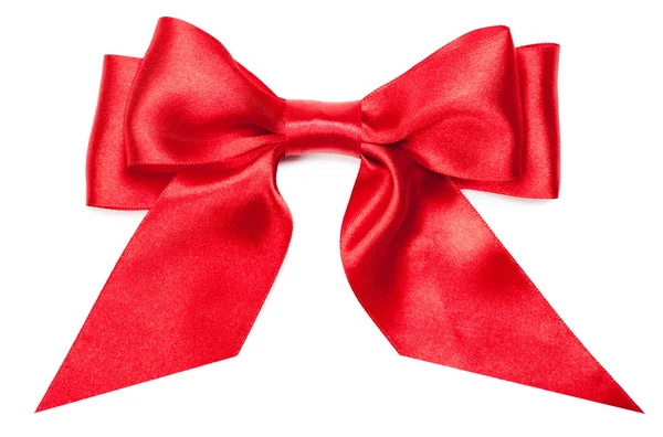 Beautiful red bow isolated on white background — Stock Photo, Image