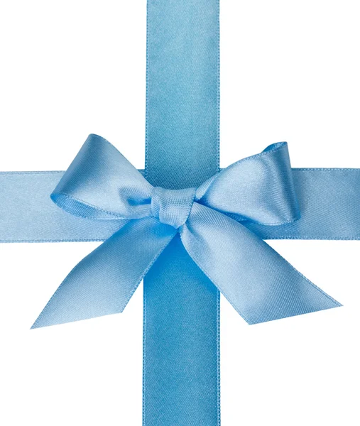 Blue bow isolated on white background — Stock Photo, Image