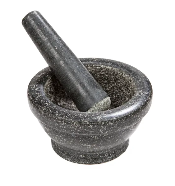 Stone mortar isolated on white background — Stock Photo, Image