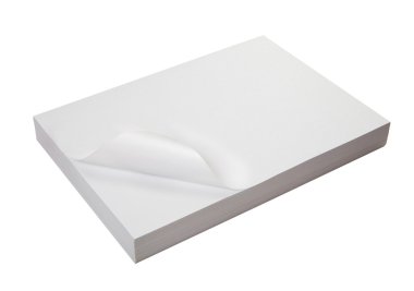 boş kağıt beyaz zemin üzerine izole