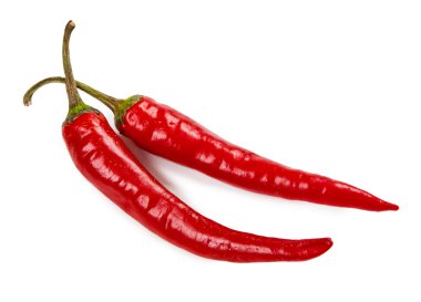 Red hot pepper isolated on white background clipart