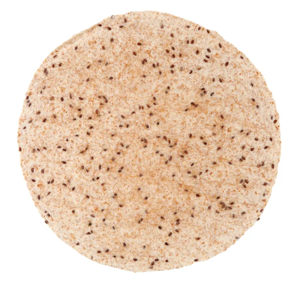 Beyaz bir arka plan üzerinde izole unu ekmeği — Stok fotoğraf