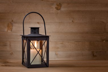 Lantern with a candle clipart