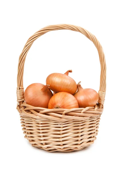 Onion in the basket — Stock Photo, Image