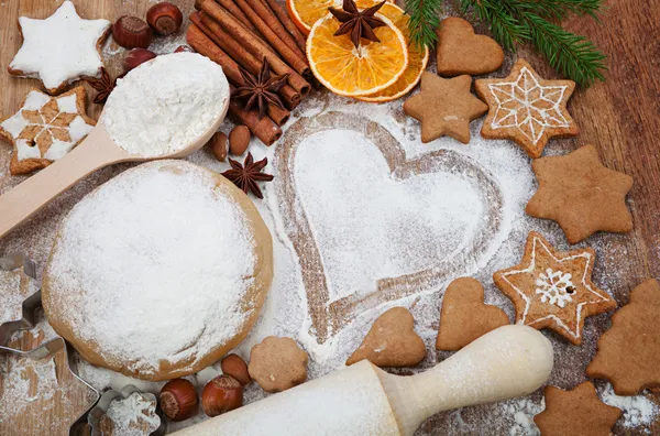 Baking Christmas cookies — Stock Photo, Image