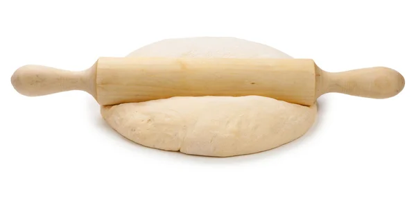 Dough and rolling pin — Stock Photo, Image