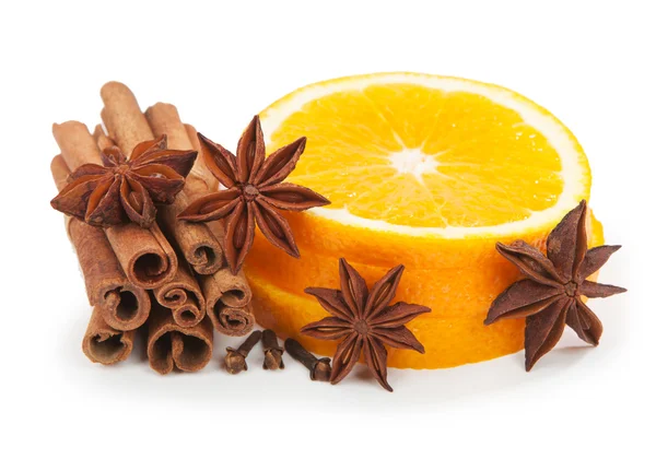 Oranges and cinnamon — Stock Photo, Image