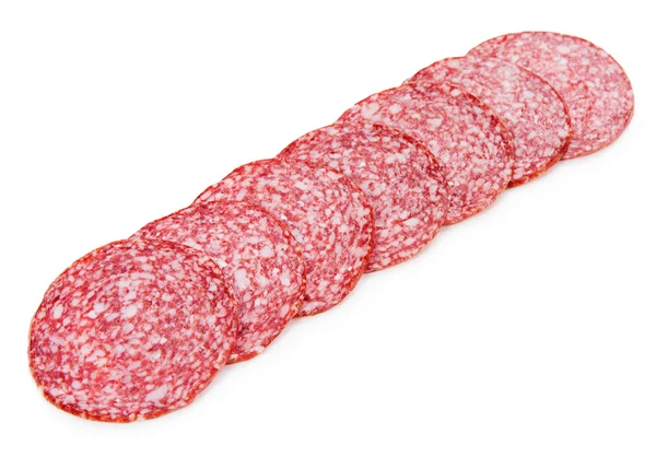 Plastry salami smaczny — Zdjęcie stockowe