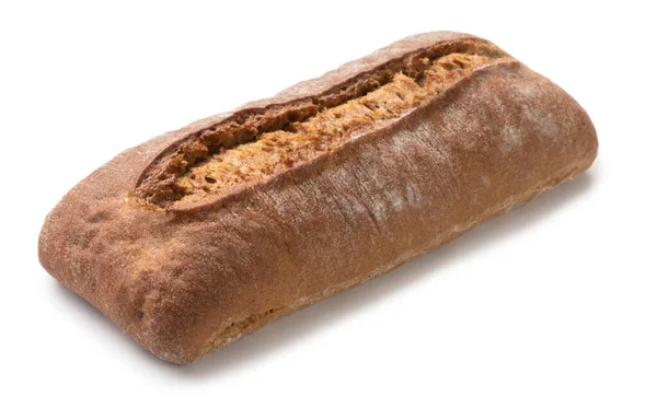 Έννοια τροφίμων. φρεσκοψημένο ψωμί απομονωμένο σε λευκό φόντο. — Φωτογραφία Αρχείου