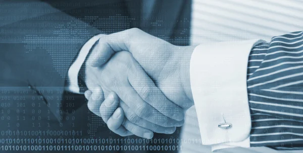 Internet Concept. Digital handshake — Stock Photo, Image
