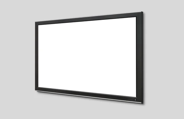 Led tv hanging on the wall — Stock Photo, Image