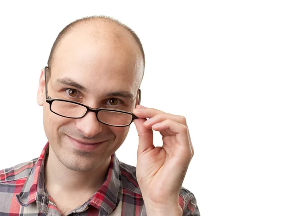 Kaukaski mężczyzna w okularach — Zdjęcie stockowe