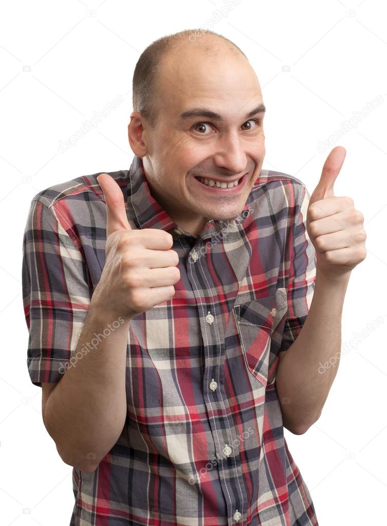 Funny guy showing his thumbs up Stock Photo by ©spaxiax 14524001 Funny guy showing his thumbs up Stock Photo by ©spaxiax 14524001