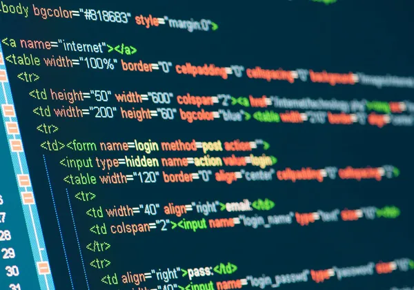 Código informático HTML — Foto de Stock