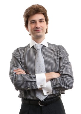 Kendine güvenen iş adamı ayakta portresi