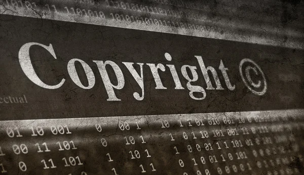 Conceito de mensagem de direitos autorais — Fotografia de Stock