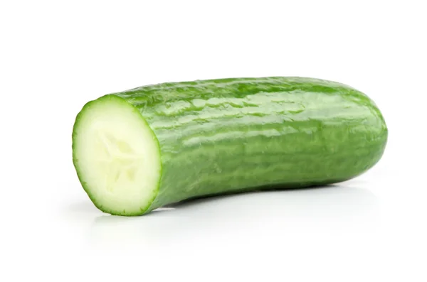 Ripe cucumber isolated on a white background — Stock Photo, Image