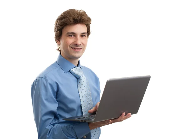 Businessman with laptop — Stock Photo, Image