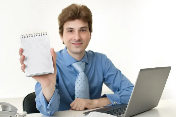 Business man with note pad Stock Picture