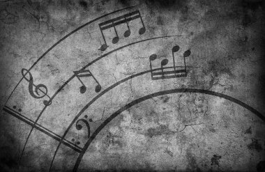 müzik notlar. Grunge arka plan