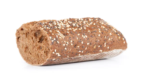 Baget ekmek üzerine beyaz izole — Stok fotoğraf