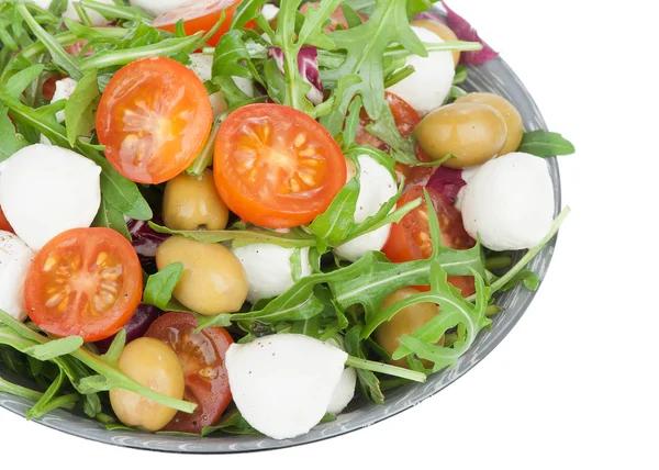 Овочевий салат з сиром моцарелла — стокове фото