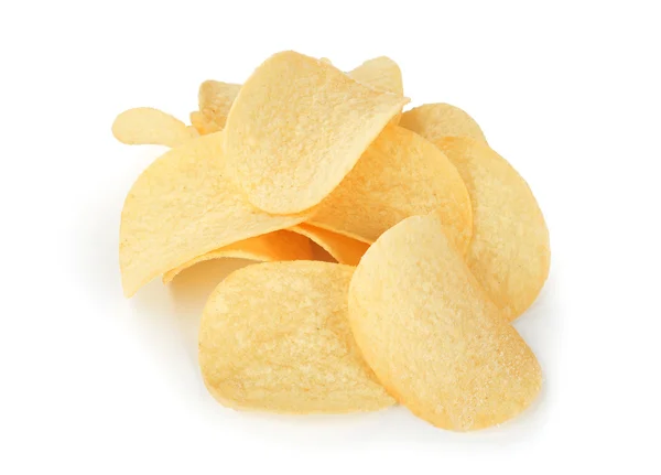 흰 배경에 있는 감자 칩 — 스톡 사진