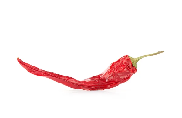 Dried hot red chili pepper isolated on white background — Stock Photo, Image