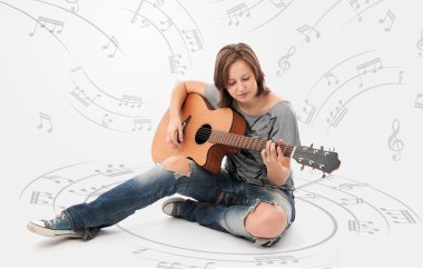 Gitarlı kadın