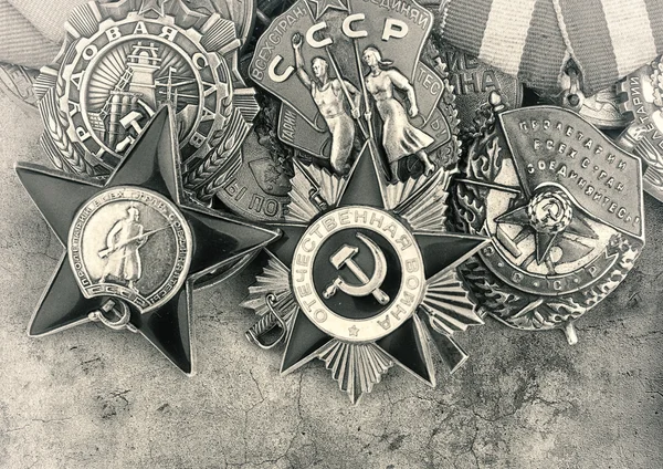 World War II Russian military medals — Stock Photo, Image