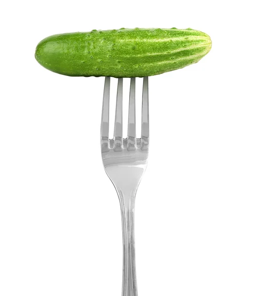 Fourchette avec concombre — Photo