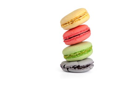 Colorful Macaron isolated on white