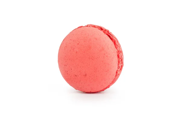 Macaron rose isolé sur fond blanc — Photo