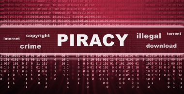 illegal piracy download concept clipart