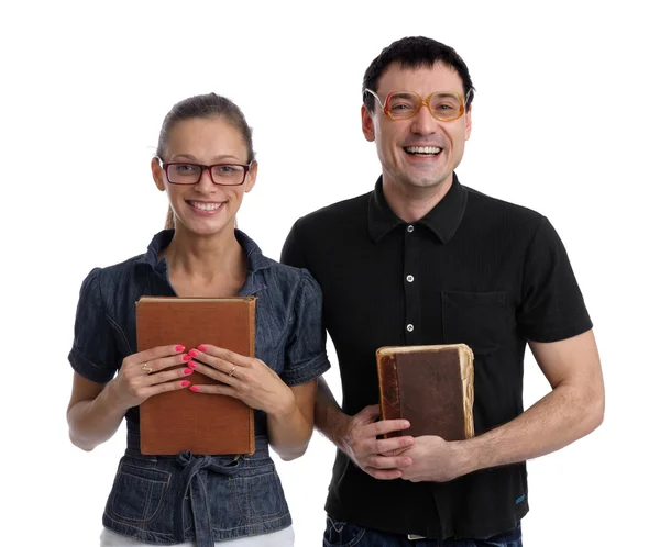 Twee gelukkige studenten — Stockfoto