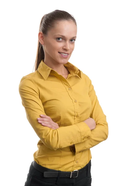 Retrato de mujer de negocios sonriente — Foto de Stock