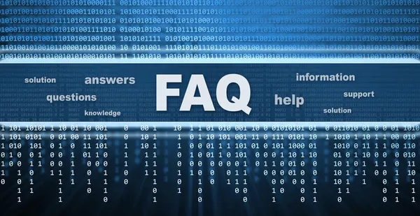 FAQ conception conceptuelle. Message de questions et réponses — Photo