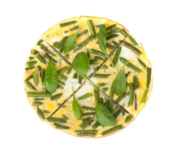 Omlet z zieloną fasolką — Zdjęcie stockowe
