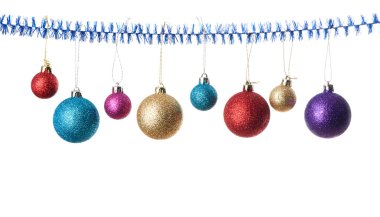 farklı renkte Noel topları