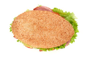 beyaz izole sandviç