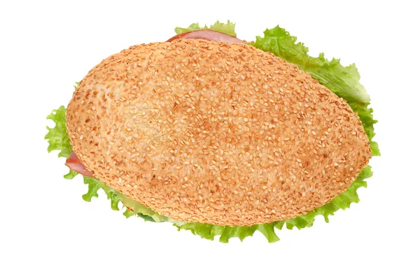 白で隔離されるサンドイッチ — ストック写真
