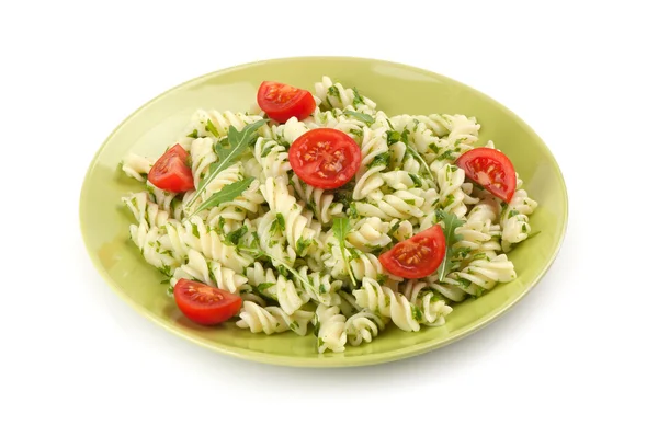 Fusilli pasta with arugula — Stock Photo, Image