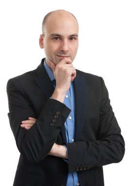 Beyaz arka plan üzerinde izole iş adamı