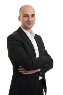 işadamı kollarını ile gülümseyen katlanmış