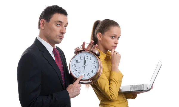 Time. business couple — Stock Photo, Image