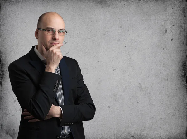 Bonito homem de negócios a pensar — Fotografia de Stock