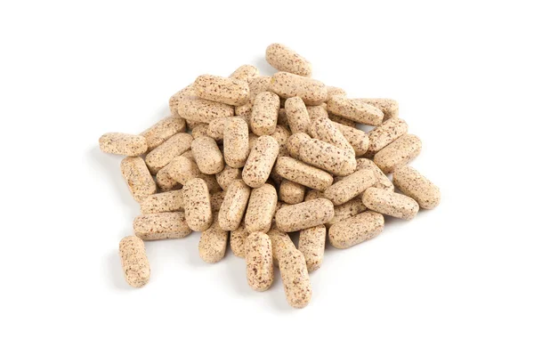 Comprimidos multivitamínicos en blanco — Foto de Stock